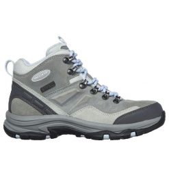 Buty sportowe Skechers Rocky Mountain szare damskie. Szare buty trekkingowe Skechers, z materiału, bez zapięcia. Za 356.99 zł.
