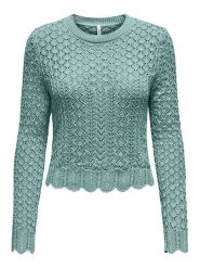 ONLY Sweter w kolorze turkusowym rozmiar: M. Niebieskie swetry ONLY, m, bez wzorów, bez ramiączek. Za 88.23 zł.