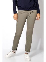 Relaxed by TONI Dżinsy - Slim fit - w kolorze khaki rozmiar: W22. Brązowe jeansy Relaxed by TONI, bez wzorów, klasyczne, z podwyższonym stanem. Za 105.88 zł.
