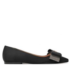 Baleriny LOVE MOSCHINO. Czarne baleriny Love Moschino, bez wzorów, bez obcasa, bez zapięcia. Za 759.99 zł.
