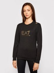 EA7 Emporio Armani Bluza 8NTM45 TJ9RZ 1200 Czarny Regular Fit. Czarne bluzy EA7 Emporio Armani, s, bez wzorów, z syntetyku, bez kaptura. Za 299.99 zł.