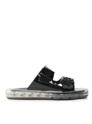 Tory Burch Klapki Buckle Bubble Jelly 149718 Czarny. Czarne klapki Tory Burch, bez wzorów, z tworzywa sztucznego, bez obcasa, bez zapięcia. Za 999.99 zł.