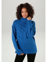 Aniston Sweter w kolorze niebieskim rozmiar: 42. Niebieskie swetry Aniston, bez wzorów, bez ramiączek. Za 122.45 zł.