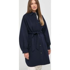 Weekend Max Mara płaszcz wełniany kolor granatowy przejściowy. Niebieskie płaszcze Weekend Max Mara, bez wzorów, z wełny, bez kaptura. Za 2,749.90 zł.