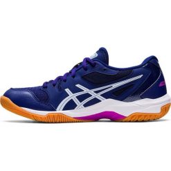 Buty do siatkówki Asics Gel-Rocket 10 W 1072A056 405 granatowe błękity i granat. Niebieskie buty treningowe ASICS, bez wzorów, z gumy, bez zapięcia, do siatkówki. Za 429.68 zł.