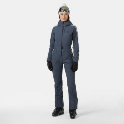 Damski kombinezon narciarski Helly Hansen Avanti. Szare kombinezony Helly Hansen, na zimę, bez wzorów, sportowe, bez kołnierzyka, bez ramiączek. W wyprzedaży za 2,557.00 zł.