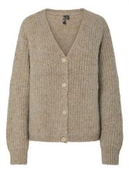 Pieces Kardigan w kolorze beżowym rozmiar: S. Brązowe swetry Pieces, s, bez wzorów, prążkowane, bez ramiączek. Za 127.65 zł.
