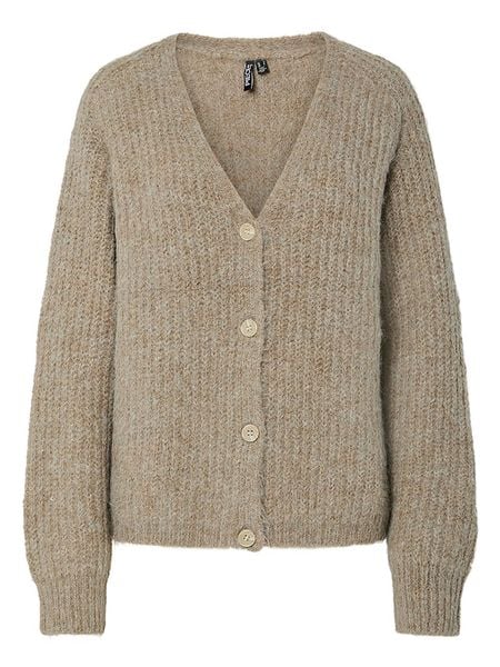 Pieces Kardigan w kolorze beżowym rozmiar: S. Brązowe swetry Pieces, s, bez wzorów, prążkowane, bez ramiączek. Za 127.65 zł.