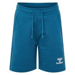 Szorty dla dzieci Hummel Flow. Niebieskie szorty Hummel, bez wzorów, z materiału, sportowe. Za 129.00 zł.