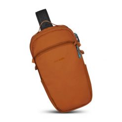 Plecak antykradzieżowy Pacsafe ECO Sling Backpack. Brązowe plecaki Pacsafe, bez wzorów, bez dodatków. Za 640.99 zł.