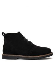Birkenstock Botki Uppsala Mid Shearling 1028141 Czarny. Czarne botki Birkenstock, bez wzorów, ze skóry, bez obcasa, na płaskiej podeszwie, bez zapięcia. Za 699.99 zł.
