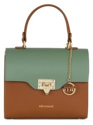Mia Tomazzi Skórzana torebka w kolorze jasnobrązowo-miętowo-białym - 25 x 20 x 11 cm rozmiar: onesize. Brązowe torebki klasyczne Mia Tomazzi, bez wzorów, z materiału, przez ramię, bez dodatków. Za 317.95 zł.