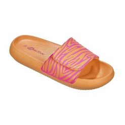 Klapki damskie Beco Zebra Vibes pomarańczowo-różowe. Brązowe klapki 47 Brand, bez wzorów, z syntetyku, bez obcasa, bez zapięcia. Za 254.99 zł.