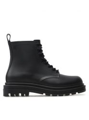 Melissa Trapery Coturno Ad 32822 Czarny. Czarne botki Melissa, bez wzorów, z tworzywa sztucznego, bez obcasa, bez zapięcia. Za 639.99 zł.