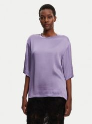 ViCOLO Bluzka TD0013 Fioletowy Relaxed Fit. Fioletowe bluzki ViCOLO, m, bez wzorów, z wiskozy, bez kołnierzyka, bez ramiączek. Za 119.99 zł.