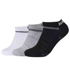 Skarpetki sportowe dla dorosłych 3PPK Mesh Ventilation Socks. Białe skarpetki Skechers, bez wzorów, z meshu. Za 39.99 zł.