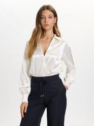 Guess Body W5BH68 W2612 Écru Regular Fit. Body i gorsety Guess, z aplikacjami, z syntetyku, bez ramiączek. Za 379.99 zł.