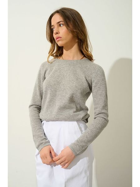 AUTHENTIC CASHMERE Kaszmirowy sweter "Epéna" w kolorze jasnoszarym rozmiar: XXL. Szare swetry AUTHENTIC CASHMERE, xxl, bez wzorów, z kaszmiru, bez ramiączek. Za 365.42 zł.