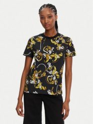 Versace Jeans Couture T-Shirt 78HAH613 Czarny Regular Fit. Czarne t-shirty Versace Jeans Couture, l, bez wzorów, z bawełny, bez kołnierzyka, bez ramiączek. Za 419.99 zł.