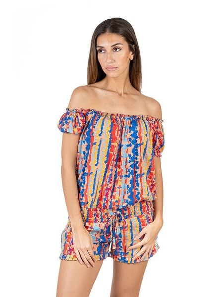 Isla Bonita by SIGRIS Kombinezon ze wzorem rozmiar: M. Kombinezony Isla Bonita by SIGRIS, m, bez wzorów, bez kołnierzyka, bez ramiączek. Za 74.99 zł.