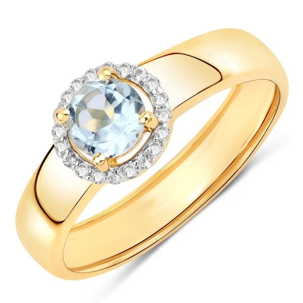 Rafaela Donata Pierścionek Srebro wysokiej próby Żółte złoto Pierścionki 1 ct Damski. Żółte pierścionki Rafaela Donata, z topazem, pozłacane. Za 369.99 zł.