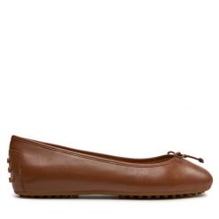 Baleriny LAUREN RALPH LAUREN. Brązowe baleriny Lauren Ralph Lauren, bez wzorów, bez obcasa, bez zapięcia. Za 699.99 zł.