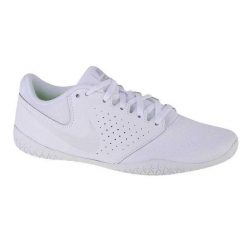 Trampki Damskie Skóra Cheer Sideline IV. Białe trampki Nike, bez wzorów, z gumy, bez zapięcia. Za 329.99 zł.