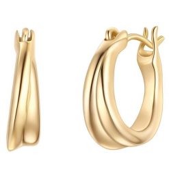 Glanzstücke München Kolczyki kola ze srebra próby 925 w kolorze zlotym 1 ct Damski. Żółte kolczyki Glanzstücke München, pozłacane. Za 279.99 zł.