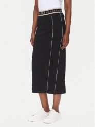 EA7 Emporio Armani Spódnica midi 7W000279 AF12501 UC001 Czarny Regular Fit. Czarne spódnice EA7 Emporio Armani, xl, bez wzorów, z syntetyku, midi. Za 339.99 zł.