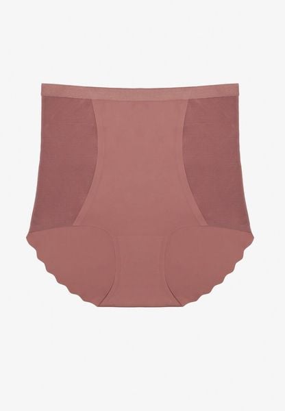 Ciemnofioletowa Bezszwowa Bielizna modelująca Majtki High Waist Falawena. Fioletowa bielizna modelująca Renee, bez wzorów, z podwyższonym stanem. Za 9.99 zł.