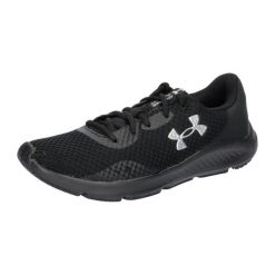 Buty treningowe damskie Under Armour W Charged Pursuit 3. Czarne buty treningowe Under Armour, bez wzorów, z materiału, bez zapięcia, do biegania. Za 160.99 zł.