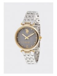 U.S. Polo Assn. Zegarek kwarcowy w kolorze srebrno-złoto-szarym rozmiar: onesize. Szare, analogowe zegarki U.S. Polo Assn., metalowe. Za 252.99 zł.