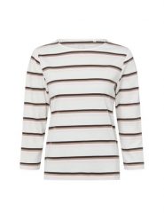 Marie Lund Koszula damska Kobiety Bawełna biały|brązowy|różowy w paski, M. Białe koszule Marie Lund, m, bez wzorów, z bawełny, eleganckie, bez kołnierzyka, bez ramiączek. Za 149.95 zł.