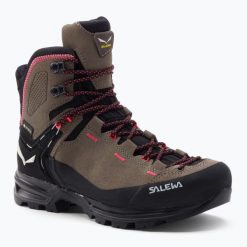 Buty trekkingowe damskie Salewa MTN Trainer 2 Mid GTX bungee. Brązowe trekkingi Salewa, bez wzorów, z gore-texu, bez zapięcia, trekkingowe, gore-tex. Za 1,050.50 zł.