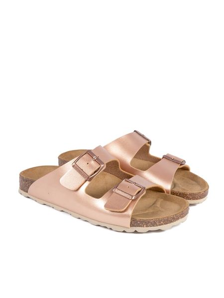 BABUNKERS Family Klapki w kolorze miedzianym rozmiar: 38. Pomarańczowe klapki BABUNKERS Family, bez wzorów, klasyczne, z otwartym noskiem, bez obcasa, bez zapięcia. Za 113.36 zł.