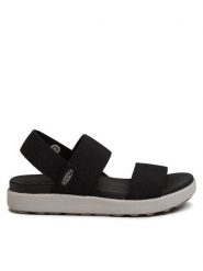 Keen Sandały Elle Backstrap 1022620 Czarny. Czarne sandały Keen, bez wzorów, z materiału, bez obcasa, na płaskiej podeszwie, bez zapięcia. Za 259.00 zł.