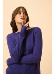 Just Cashmere Kaszmirowy sweter "Grace" w kolorze niebieskim rozmiar: M. Niebieskie swetry Just Cashmere, m, bez wzorów, z kaszmiru, bez ramiączek. Za 387.95 zł.