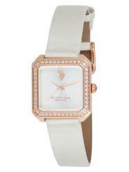 U.S. Polo Assn. Zegarek kwarcowy w kolorze różowozłoto-białym rozmiar: onesize. Białe, analogowe zegarki U.S. Polo Assn., metalowe. Za 217.99 zł.