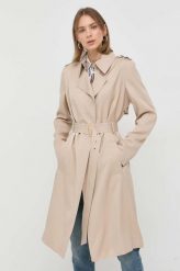 Marciano Guess płaszcz damski kolor beżowy przejściowy. Brązowe płaszcze Marciano Guess, z aplikacjami, klasyczne, bez kaptura. Za 1,429.90 zł.