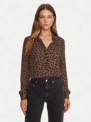 Guess Koszula W5BH73 WGLA2 Brązowy Regular Fit. Brązowe koszule Guess, s, z aplikacjami, z syntetyku, bez kołnierzyka, bez ramiączek. Za 249.99 zł.