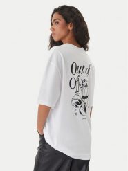 HUGO T-Shirt 50560772 Biały Oversize. Białe t-shirty Hugo, l, bez wzorów, z bawełny, bez kołnierzyka, bez ramiączek. Za 229.99 zł.