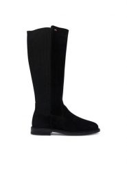 Tommy Hilfiger Kozaki Enamel Flag Suede High Chelsea FW0FW09574 Czarny. Czarne kozaki Tommy Hilfiger, bez wzorów, ze skóry, bez obcasa, na płaskiej podeszwie, bez zapięcia. Za 849.99 zł.