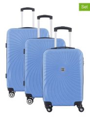 Geographical Norway 3-częściowy zestaw "Sunlighteo" w kolorze błękitnym rozmiar: onesize. Niebieskie walizki Geographical Norway. Za 347.99 zł.