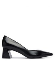 Guess Czółenka FLFSIN LEP08 Czarny. Czarne czółenka Guess, z aplikacjami, ze skóry, bez obcasa, bez zapięcia. Za 584.99 zł.