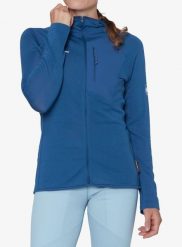 Bluza trekkingowa damska Mammut Aenergy Light ML Hooded Jacket. Niebieskie bluzy Mammut, m, bez wzorów, z materiału, bez ramiączek, bez kaptura. Za 610.49 zł.