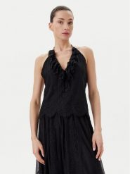 Herskind Top 5578204 Czarny Regular Fit. Czarne topy Herskind, bez wzorów, z syntetyku, bez kołnierzyka, bez ramiączek. Za 449.99 zł.