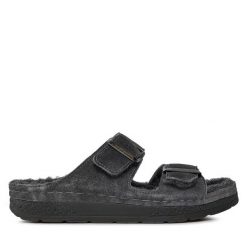 Klapki Berkemann. Szare klapki Berkemann, bez wzorów, bez obcasa, bez zapięcia. Za 299.99 zł.
