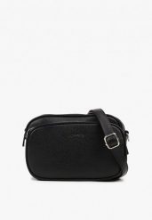 Czarna Dwukomorowa Torebka Typu Listonoszka Ellirin. Czarne shopper bag Renee, bez wzorów, eleganckie, bez dodatków. W wyprzedaży za 119.99 zł.