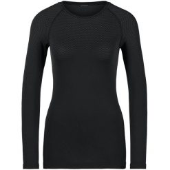 Bluza termoaktywna damska Odlo Performance Light Eco BL Top Crew Neck LS. Czarne bielizna termoaktywna damska ODLO, l, bez wzorów, bez kaptura, do biegania. Za 244.99 zł.