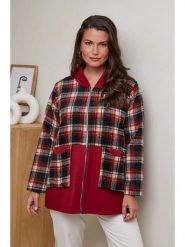 Curvy Lady Bluza w kolorze bordowym rozmiar: 48/50. Czerwone bluzy Curvy Lady, bez wzorów, bez kaptura. Za 119.40 zł.